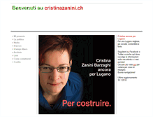 Tablet Screenshot of cristinazanini.ch